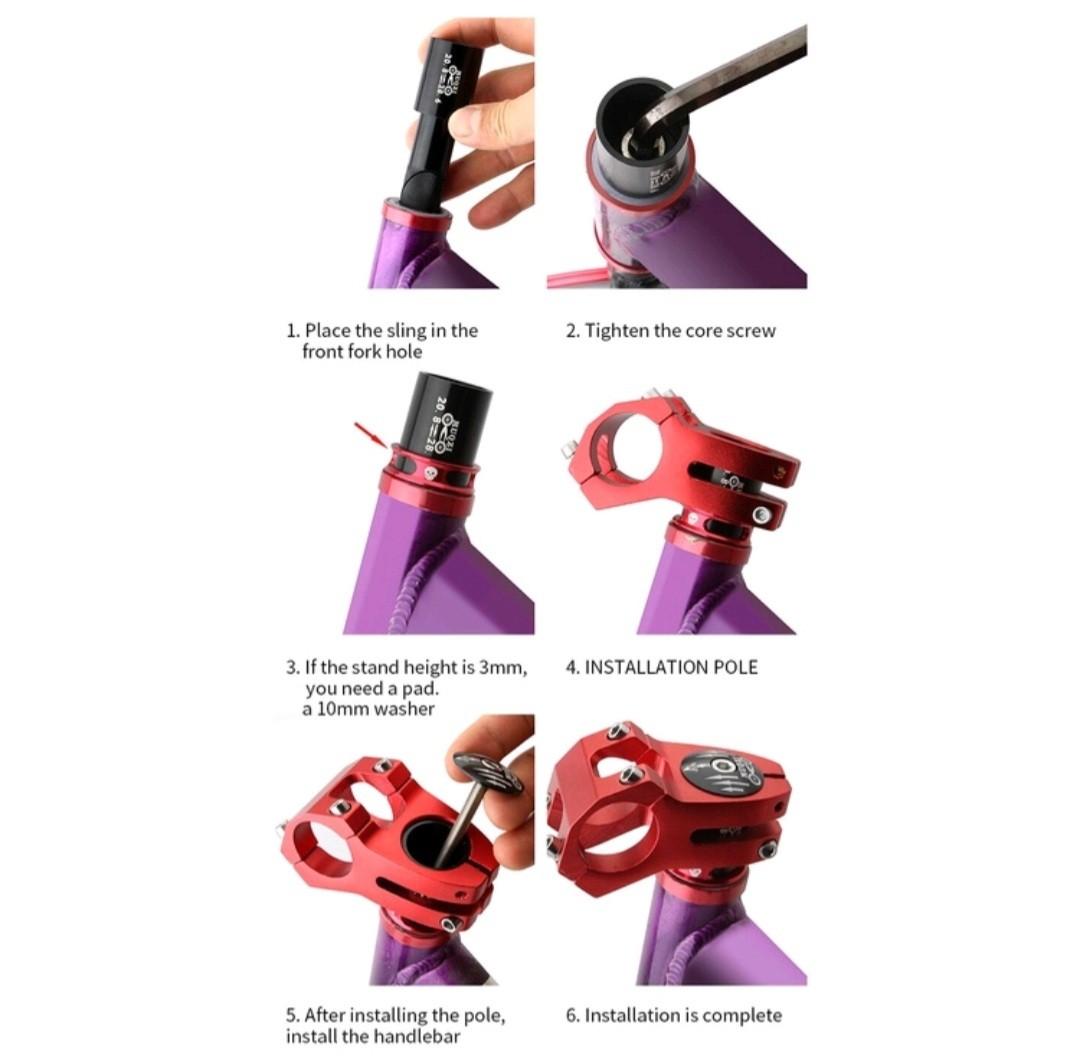 Fork steerer tube extender adapter 28.6mm for bicycles mtb mini velo