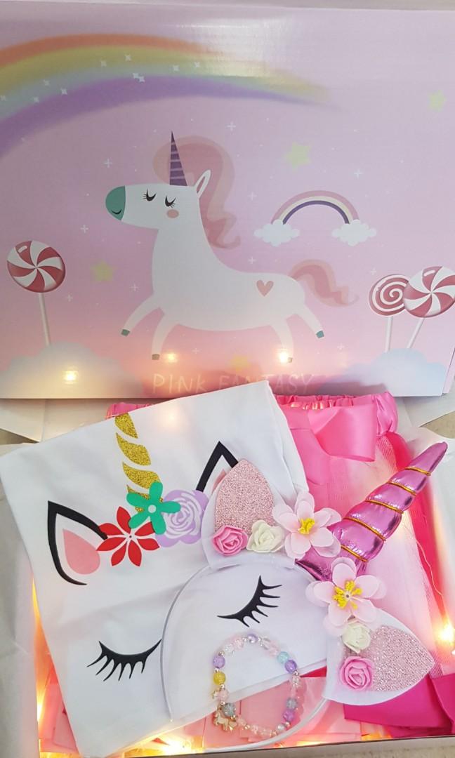 FREE DOORSTEP DELIVERY Unicorn Tee Skirt Gift Set Box with