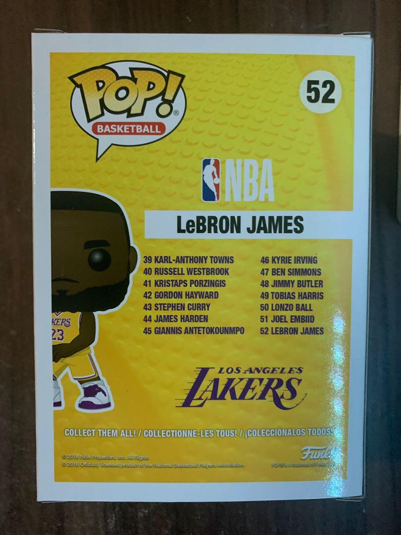 Lebron James #52 Funko Pop Special Edition Yellow Jersey, Hobbies & Toys,  Toys & Games on Carousell
