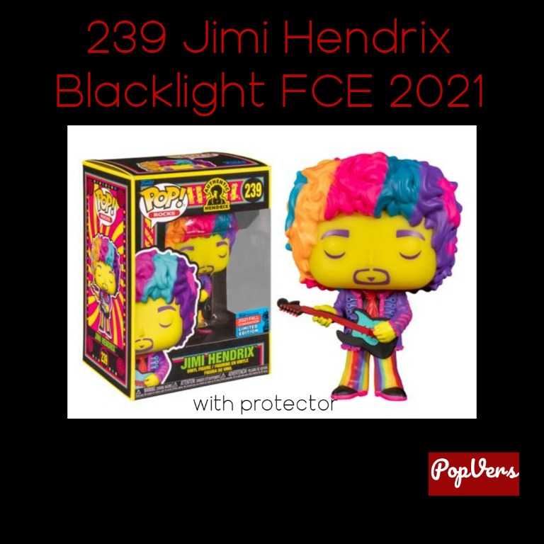 Funko Pop! Rocks 239 Jimi Hendrix (Blacklight) 2021 Fall Convention