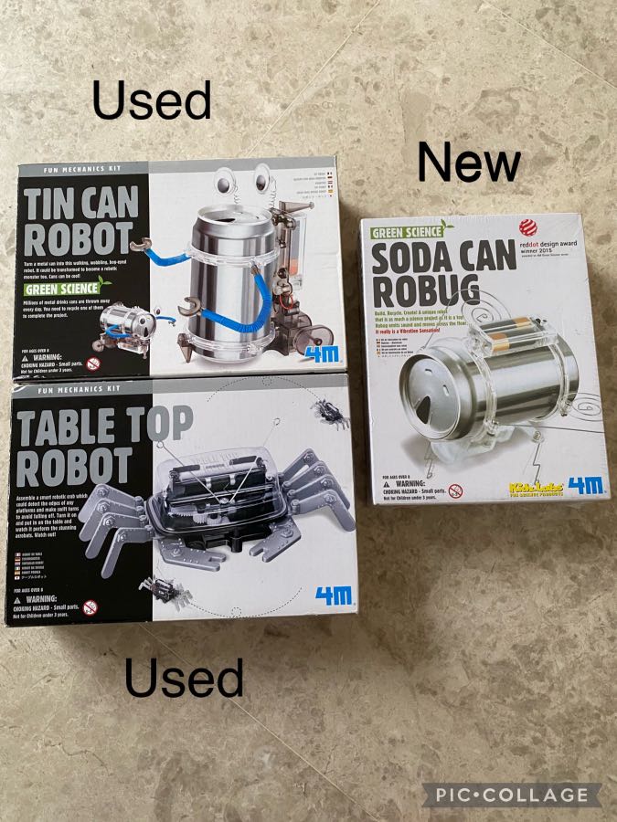 Rob For Science Figure Green Science Kits - Soda Can Robug, Tin Can Robot & Table Top Robot ...