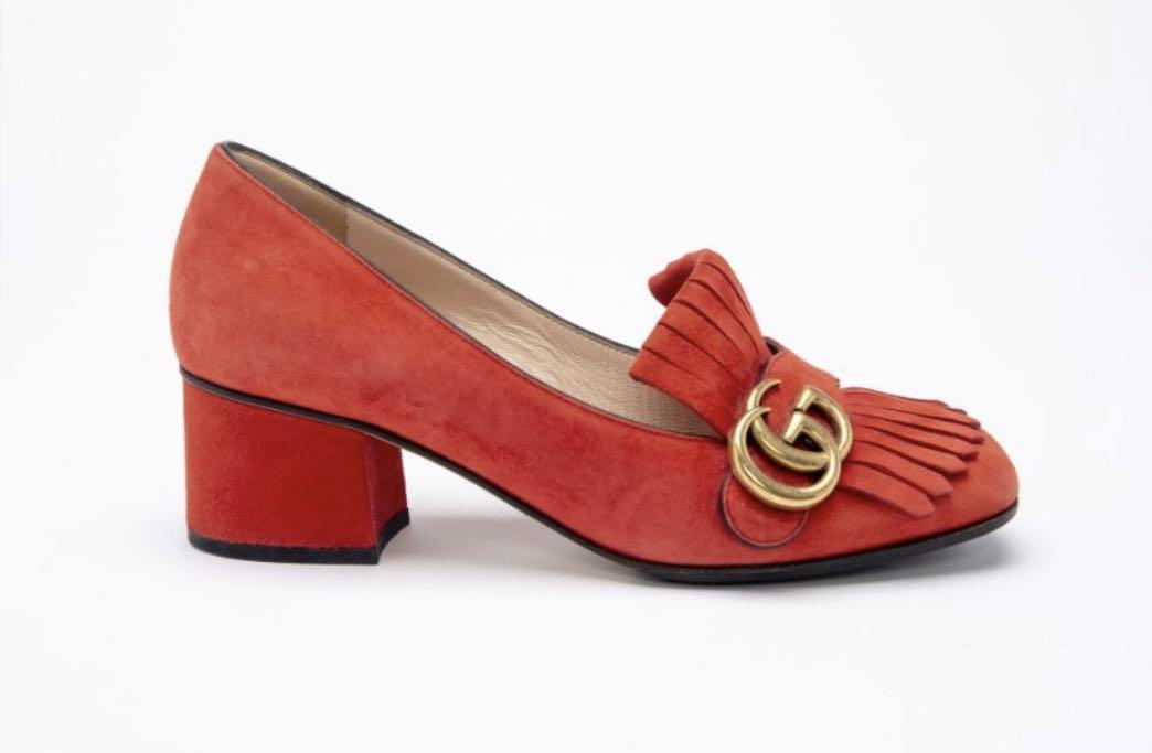 Red gucci marmont shoes sale