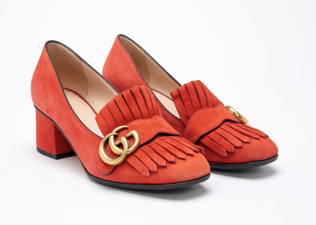 Red gucci sales marmont shoes