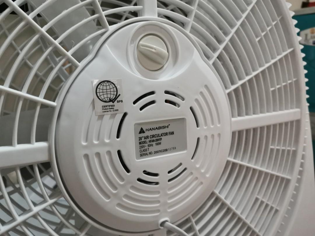Hanabishi Hurricane Electric Fan (HFAN20HYP), Furniture & Home Living