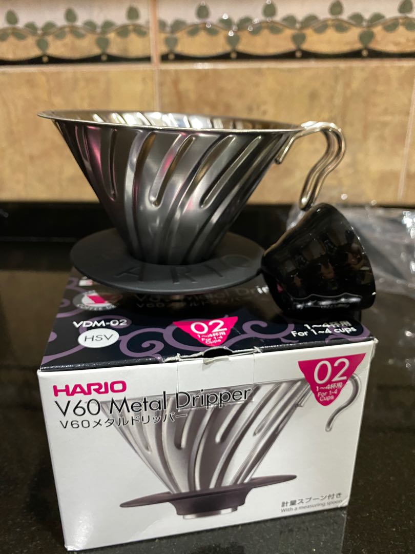 Hario V60 Metal Coffee Dripper (Stainless Steel) 02, TV & Home