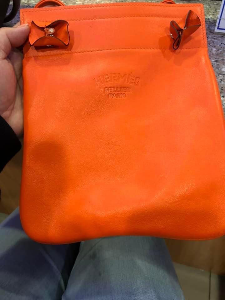 hermes orange sling bag