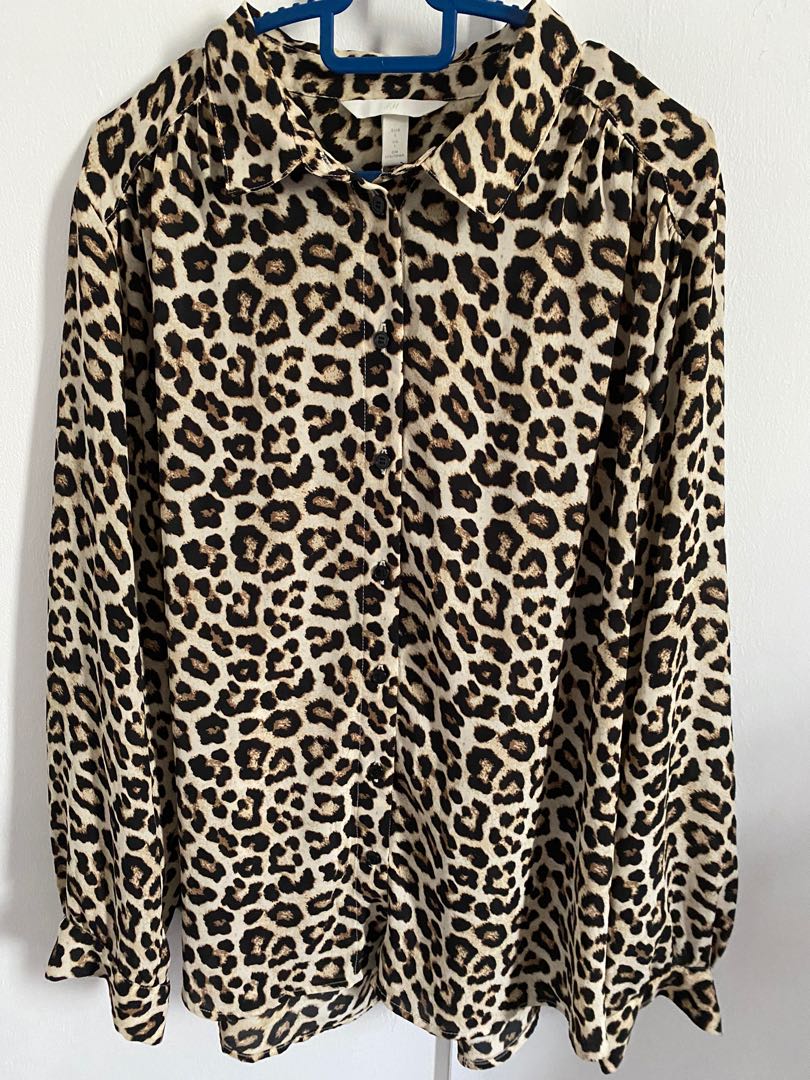 h&m leopard shirt