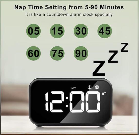 Homvilla LED music alarm clock, Furniture & Home Living, Home Decor