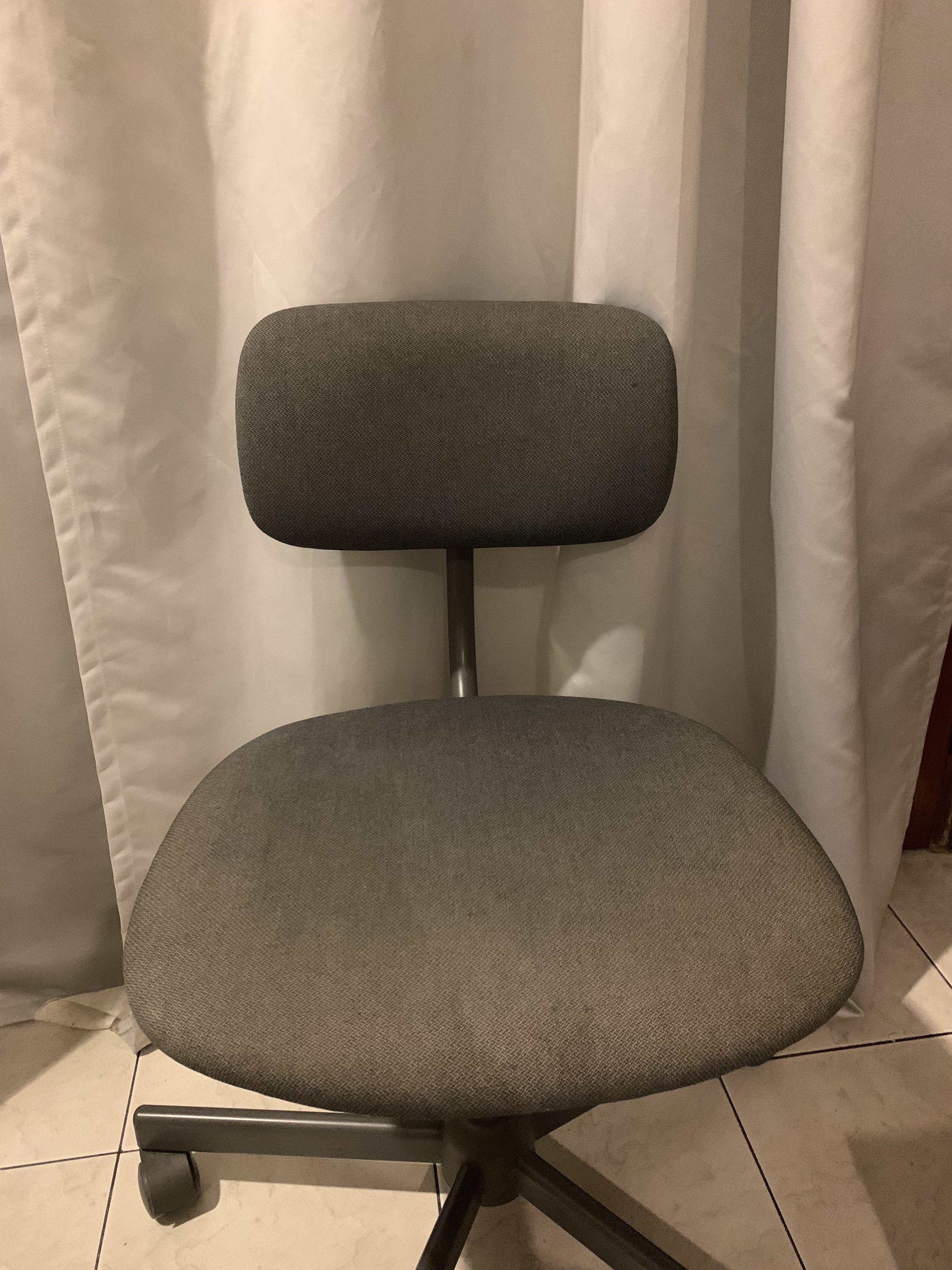 Ikea Bleckberget swivel chair office grey, Furniture & Home Living