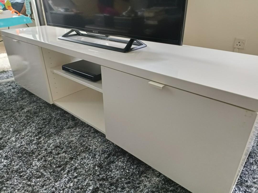 IKEA Byas TV console/bench, Furniture & Home Living, Furniture, Shelves