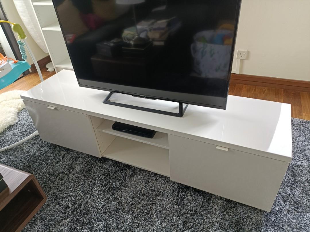 IKEA Byas TV console/bench, Furniture & Home Living, Furniture, Shelves