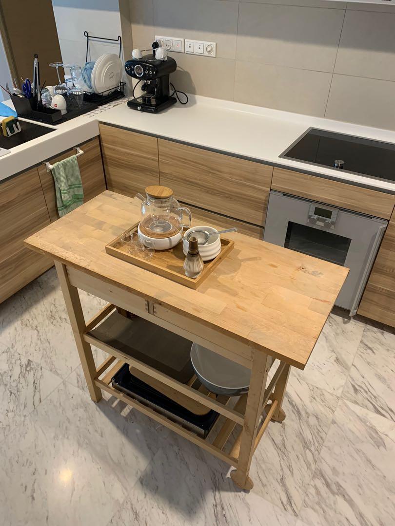 IKEA Forhoja Kitchen Island Counter, Furniture & Home Living, Kitchenware & Tableware, Food