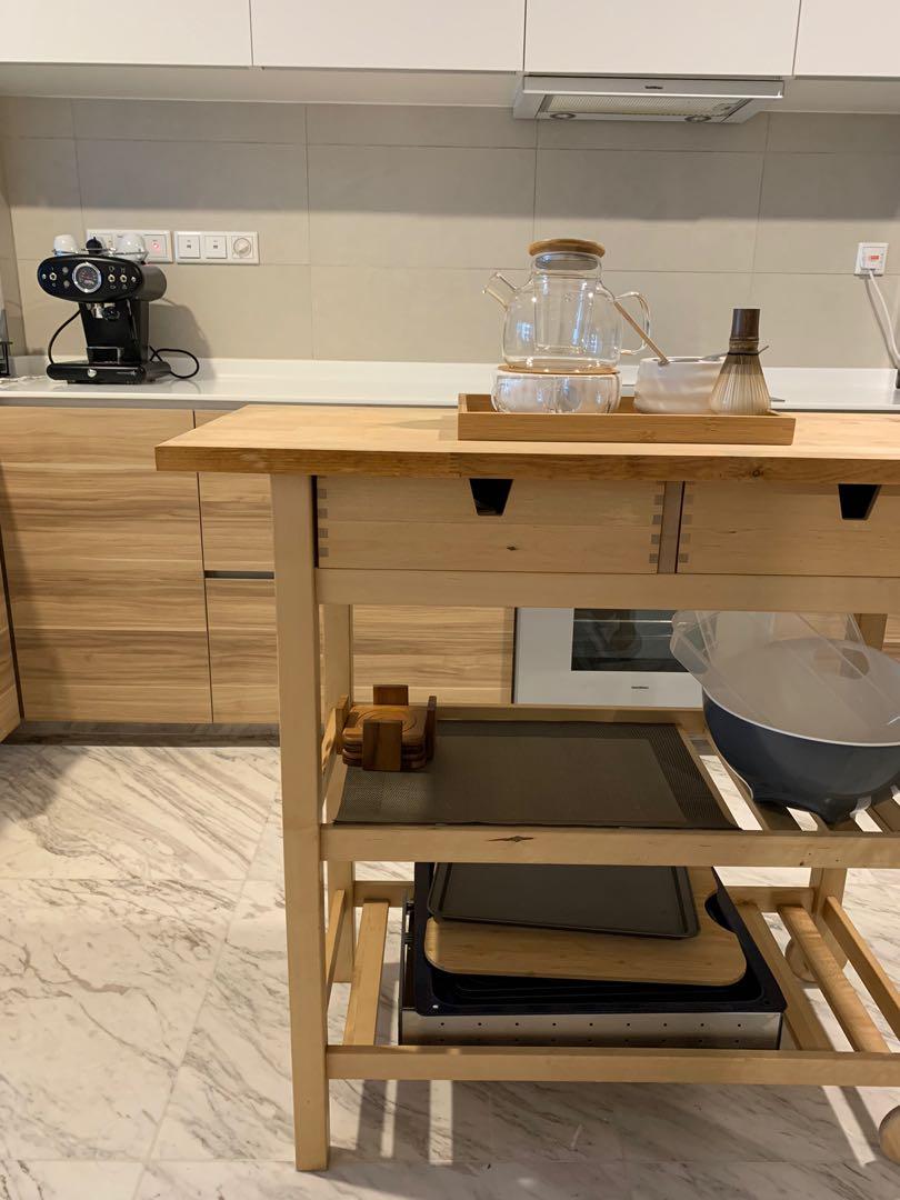 IKEA Forhoja Kitchen Island Counter, Furniture & Home Living, Kitchenware & Tableware, Food