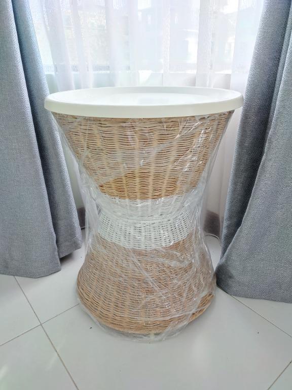 IKEA SANDHAUG rattan round table, Furniture & Home Living, Furniture ...