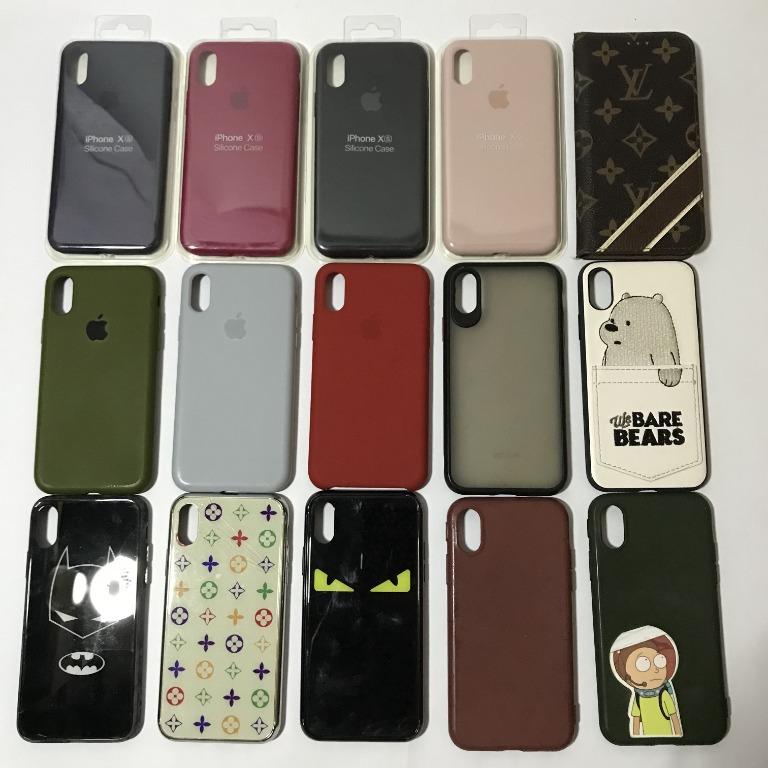 iPhone X Cases (Category: Cases & Sleeves) located in Cavite. Submitted by jpandco. (Listing ID 1131780758, Image 1). Description: Can also be used for iPhone XS. Price ranges around 50 to 150 Take all for 1,300! 15 cases, including Apple silicone cases (see other post) - LV Flip Case - 150 - Condition: 9.5/10 (Was only used once, the lettering inside is kinda faded) - Black Blurred Case - 100 - Condition: 7/10 - We Bare Bears Case - 150 - Condit