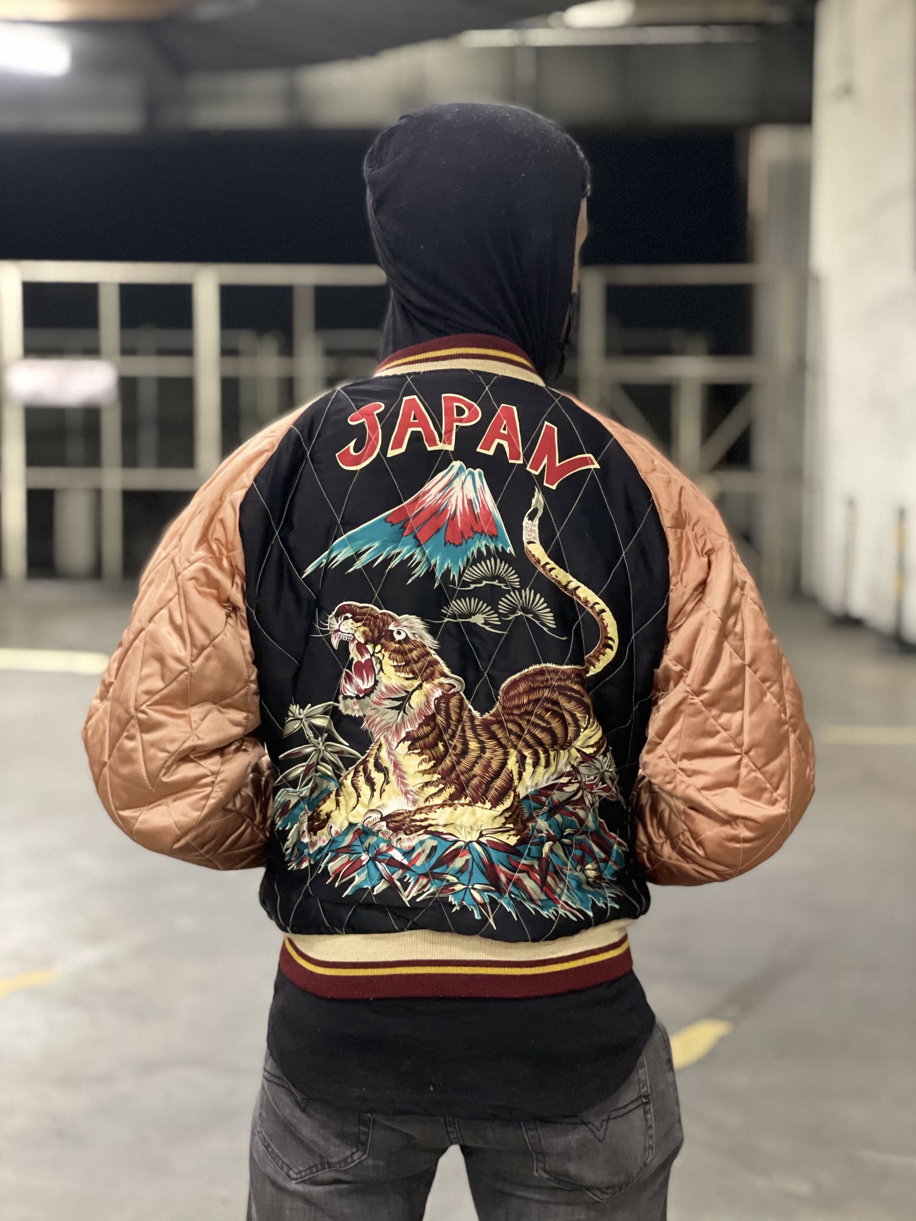 Japanese Vintage Tailor Toyo Polar Bear Tiger Volcano Sukajan