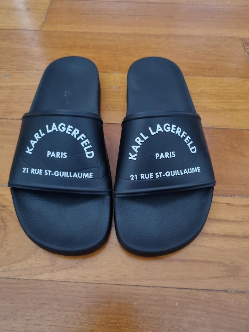 Karl Lagerfeld Paris 21 Rue Saint Guillaume Slides Men S Fashion Footwear Flipflops And Slides On Carousell