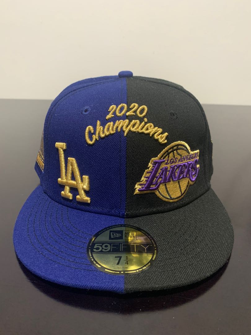 Hatland.com - Lakers/Dodgers 2020 Co-Champs Hats -   - A Los Angeles  2 in 1! Celebrate BOTH Team Champs at the Same Time. Half Dodgers and Half  Lakers Champs combined into one