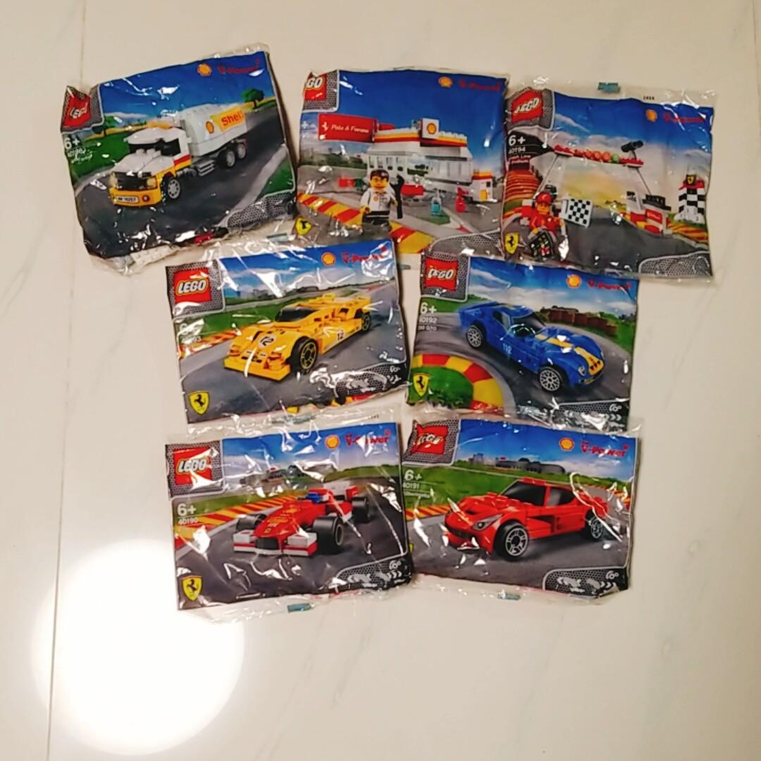 法拉利lego 回力車仔shell油站lego Ferrari X Shell 7 Packs 興趣及遊戲 玩具 遊戲類 Carousell
