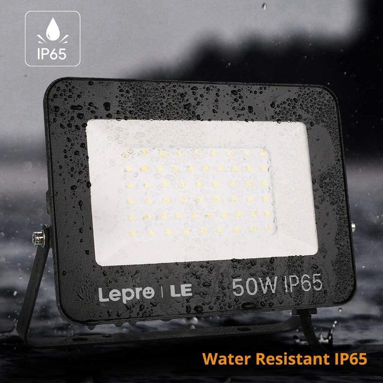 Lepro 50W Led Floodlight Outdoor, 4200LM LED Security Lights, 350W  Incandescent Lamp Equivalent, Waterproof IP65, Daylight White Outdoor Lights  for Warehouse, Playground, Backyard and More, Pack of 1, Furniture  Home  Living,