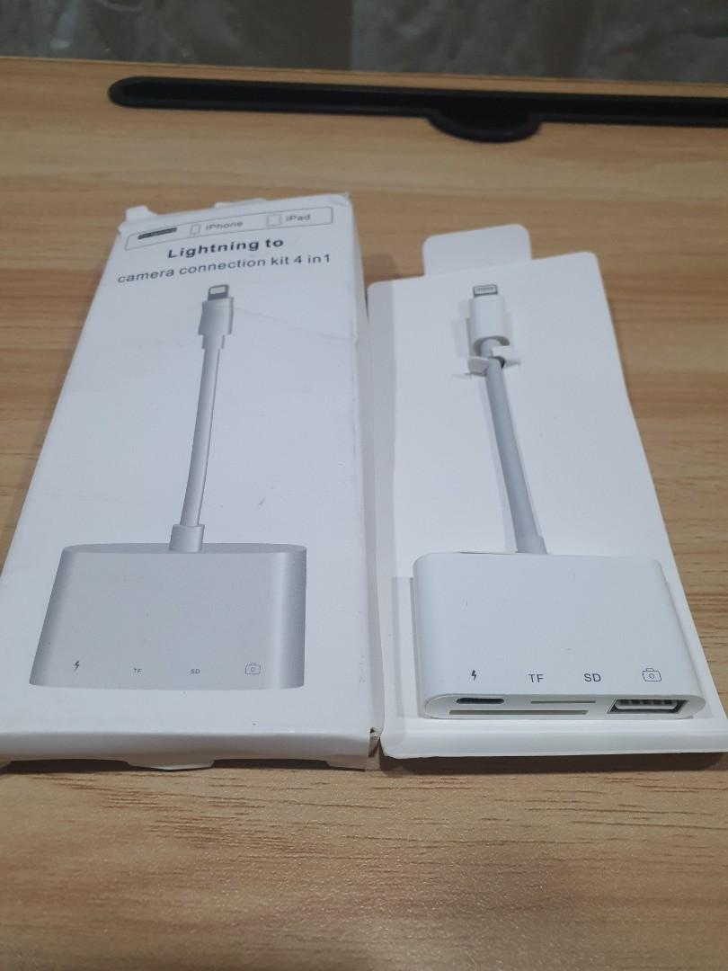 Lightning to camera connection kit 4 in 1, Mobile Phones & Gadgets