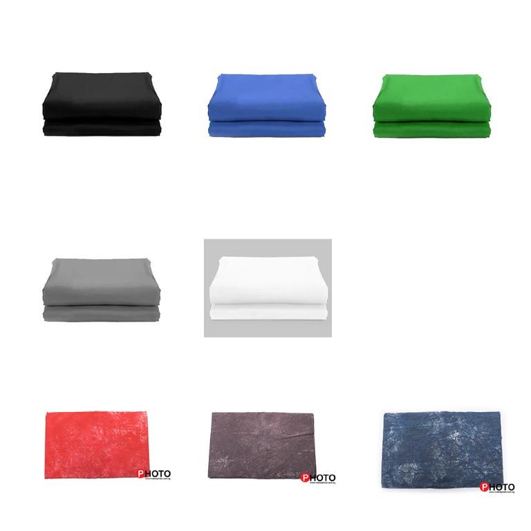 Lumia Background Muslin Cloth Backdrop 3m x 6m 3m x 3m (Black / Blue ...