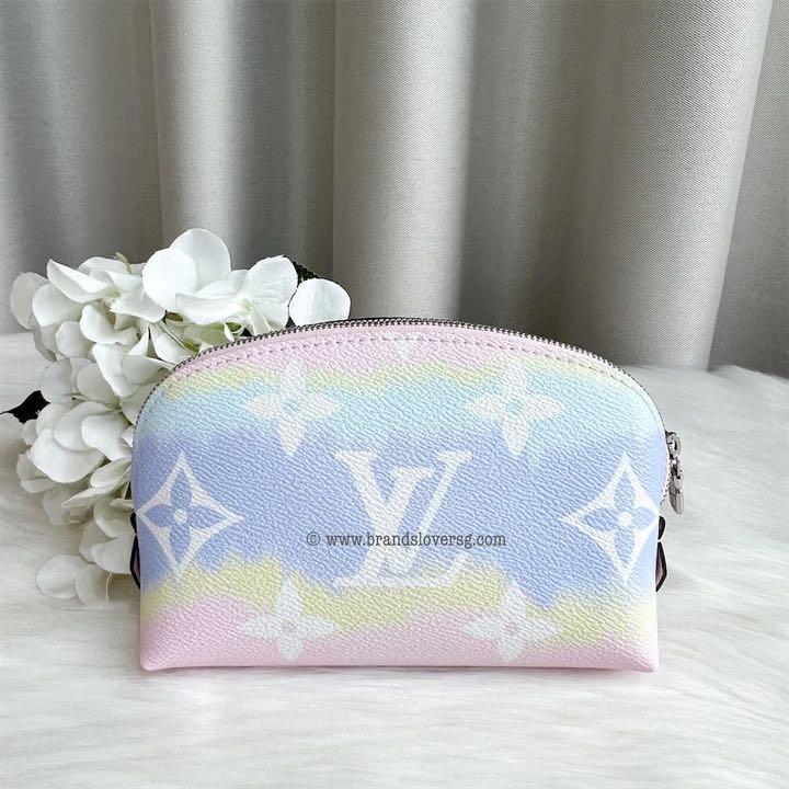 LV Cosmetic Pouch in Escale Pastel Giant Monogram Canvas, Luxury