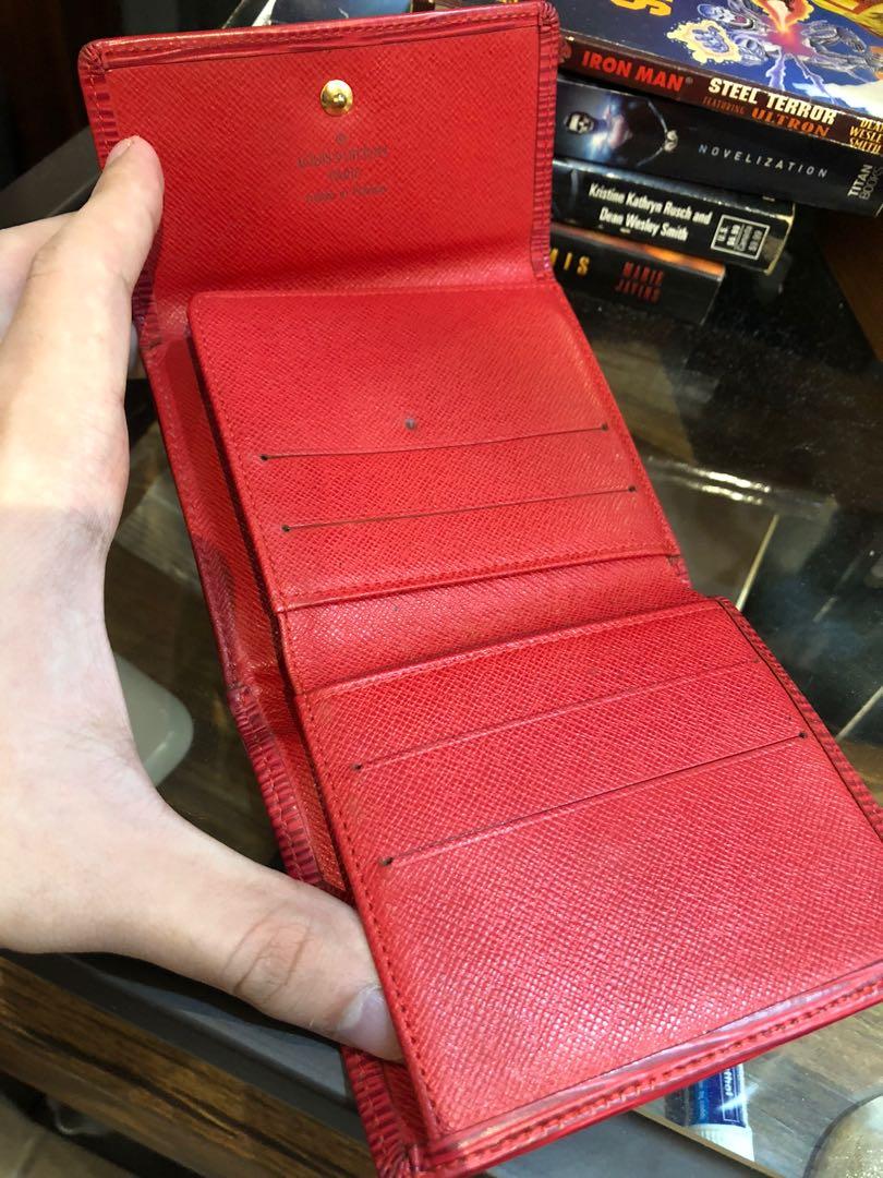lv epi red wallet