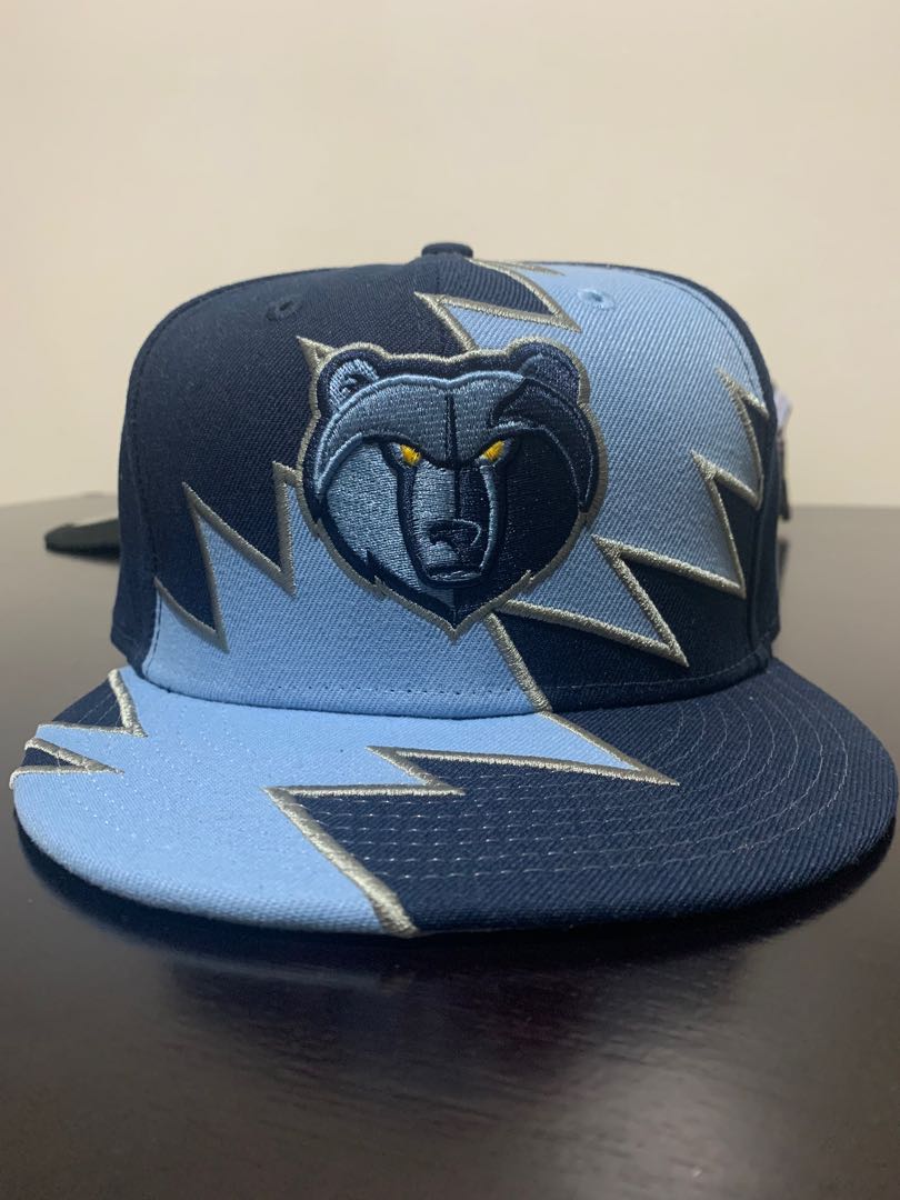 Memphis Grizzlies New Era Chainstitch Logo Pin 59FIFTY Fitted Hat - Light  Blue