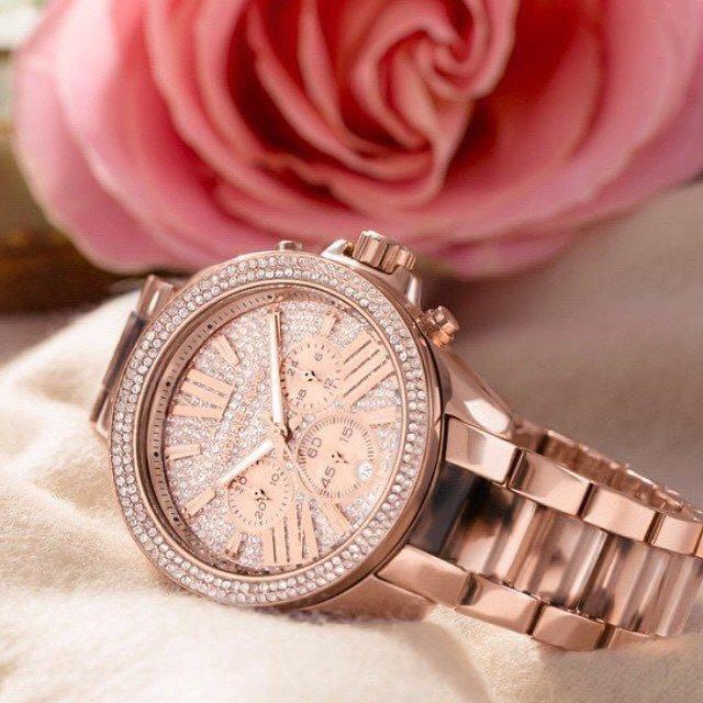 Michael kors wren discount watch rose gold