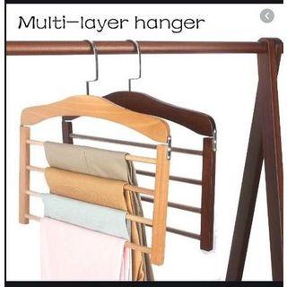 Multi layer wood hanger (2pcs sold as set)