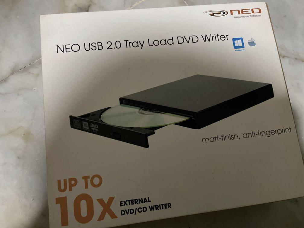 NEO USB 2.0 Tray Load External DVD Writer