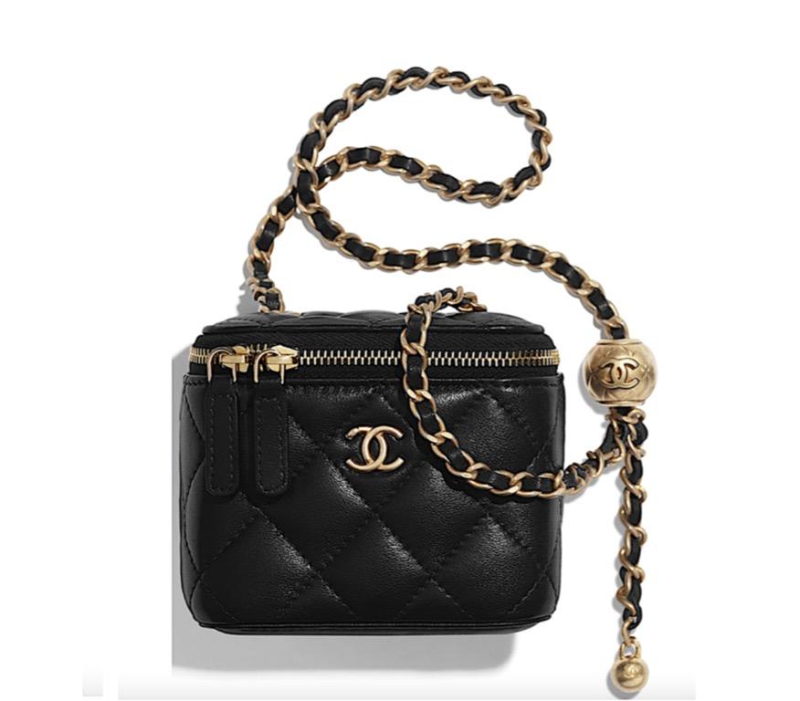 CHANEL Lambskin Quilted Ombre Small Top Handle Vanity Case With