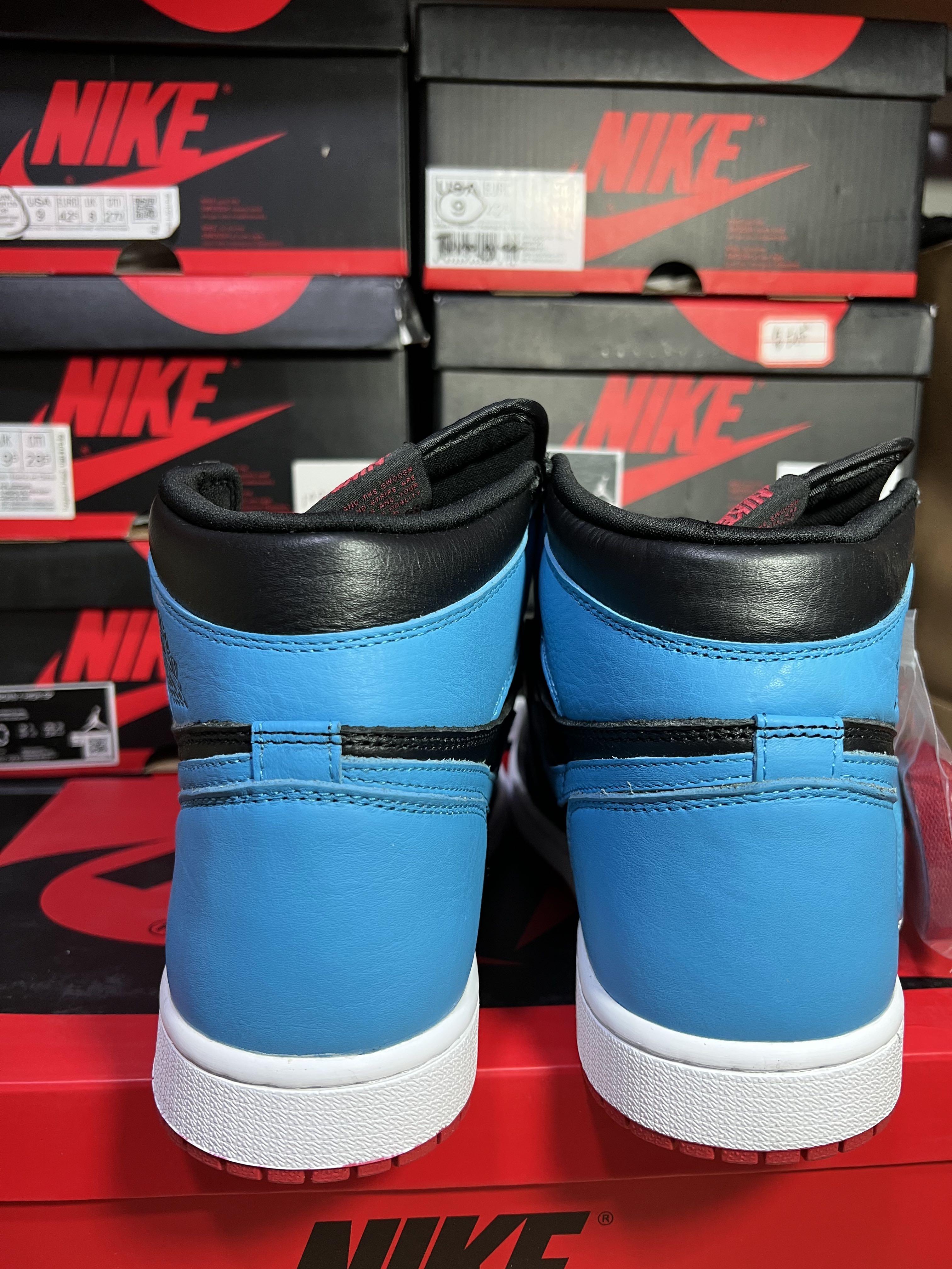 Nike AJ1 Air Jordan 1 High Powder Blue Gym Red Men s Fashion