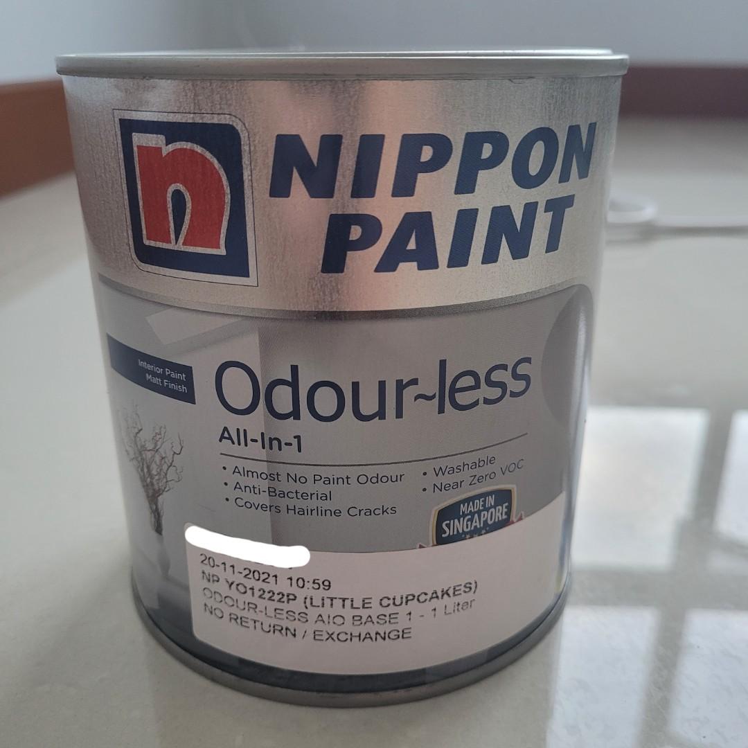NEW Nippon Paint Odourless Allin1, 1L of NP YO1222P, Little Cupcakes