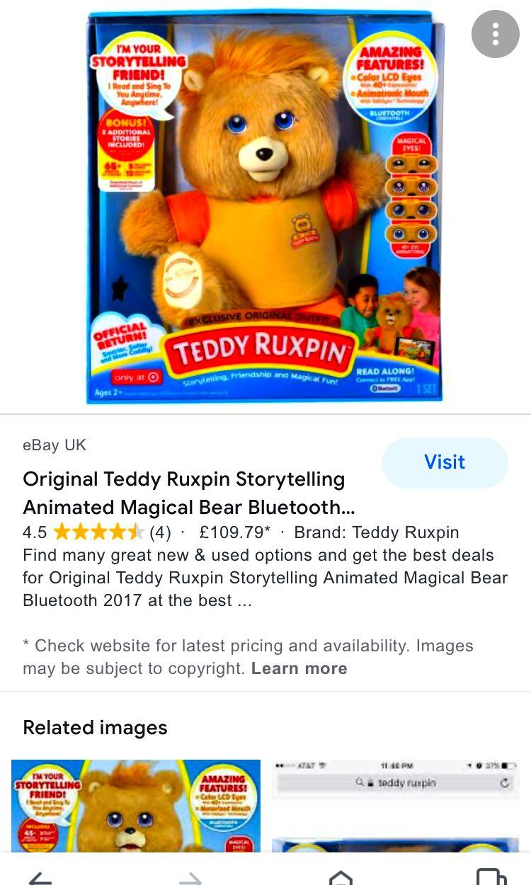 Teddy ruxpin the storytelling and magical bear new arrivals