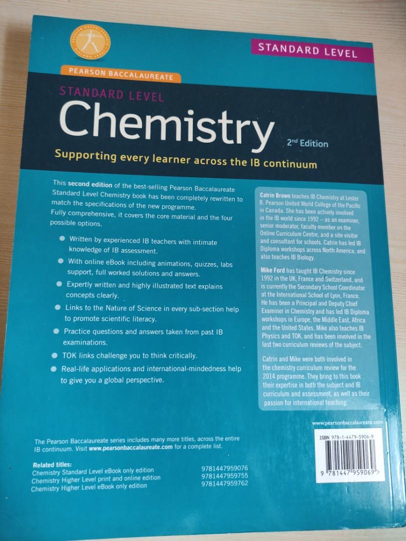 PEARSON BACCALAUREATE STANDARD LEVEL CHEMISTRY 2ND EDITION ANSWERS PDF visual data 4