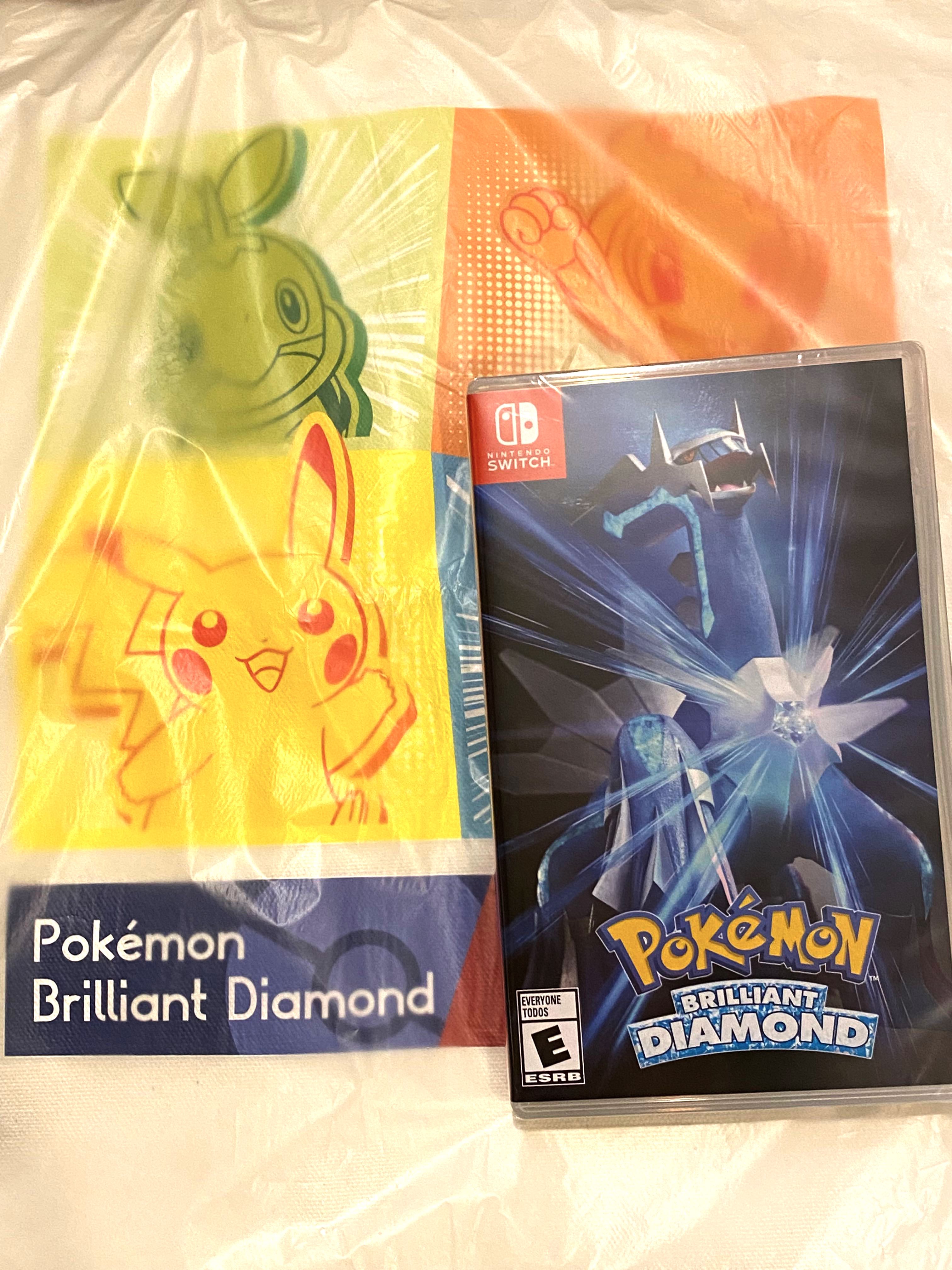 Pokemon Brilliant Diamond and Tote Bag, Video Gaming, Video Games ...