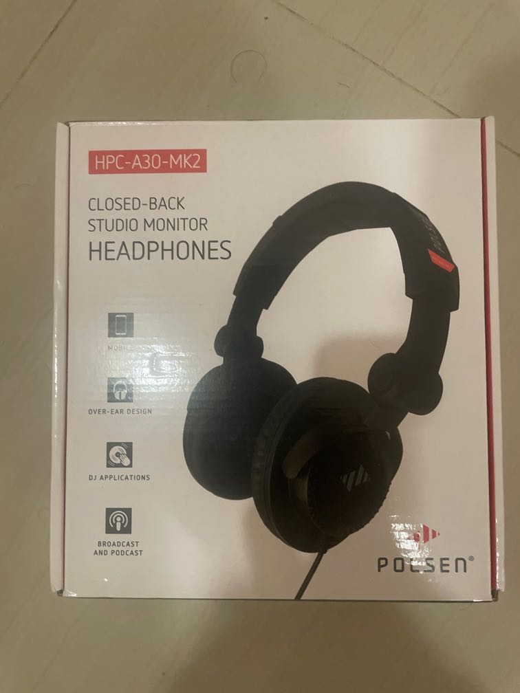 Polsen hpc-a30-mk2 closed back studio headset, Audio, Headphones