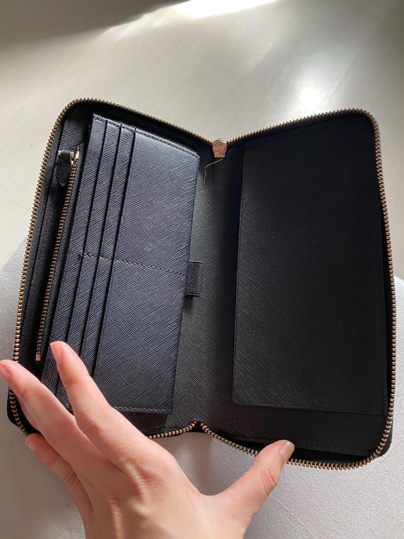 Prada checkbook holder wallet Women s Fashion Bags Wallets