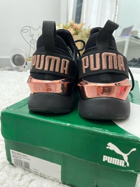 Puma women's muse wn's sneaker black rose gold sale