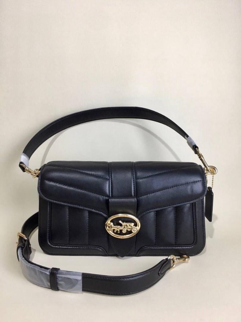 coach georgie shoulder bag black