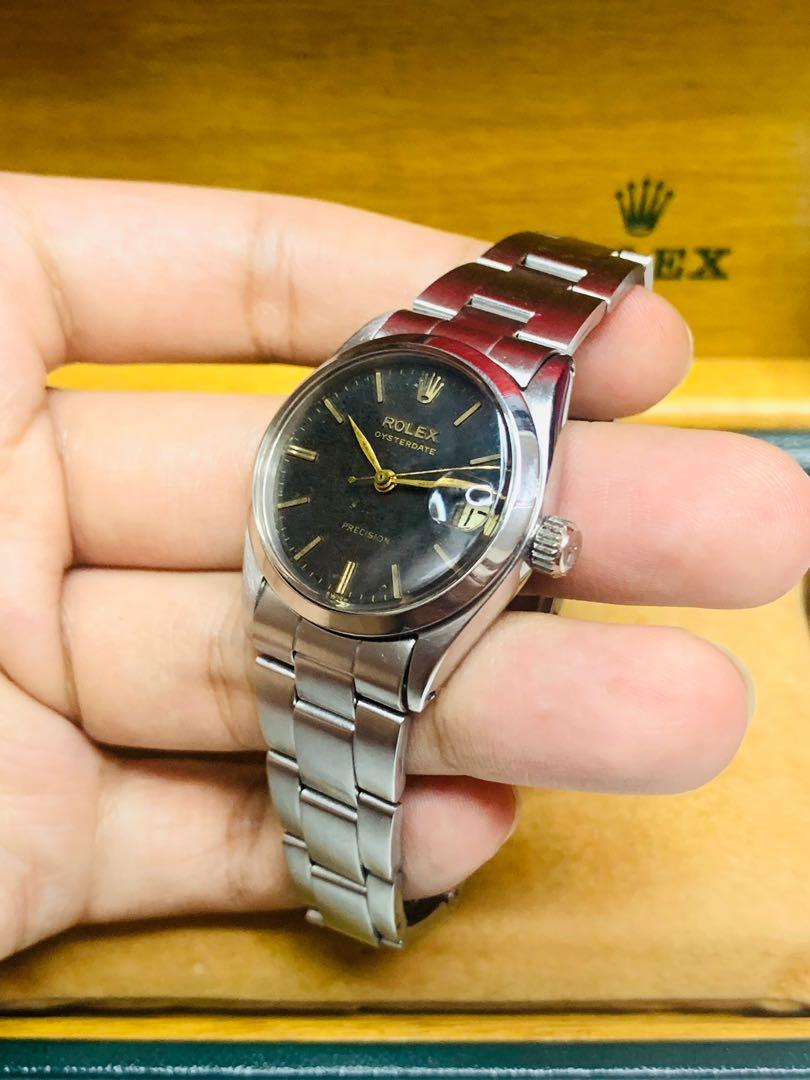 ROLEX Oyster Date 6466 Precision 31mm Manual Winding Watch Nice