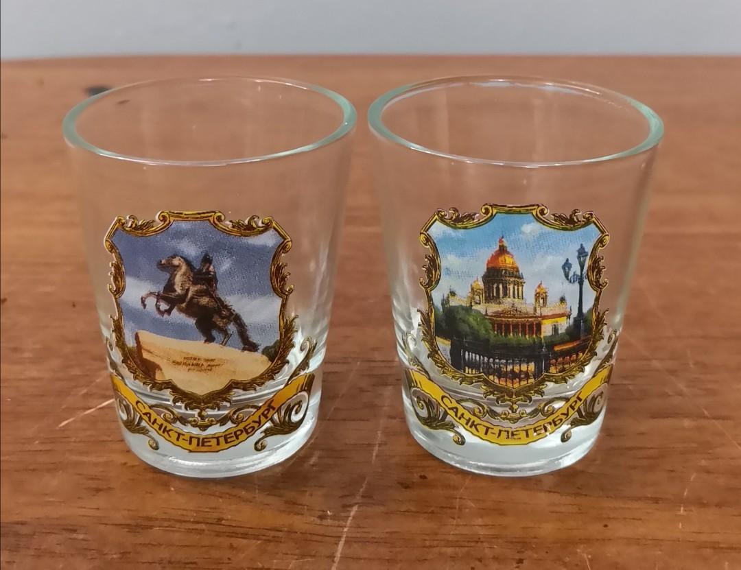 Russian shot glass 2, Antiques, Vintage Collectibles on Carousell