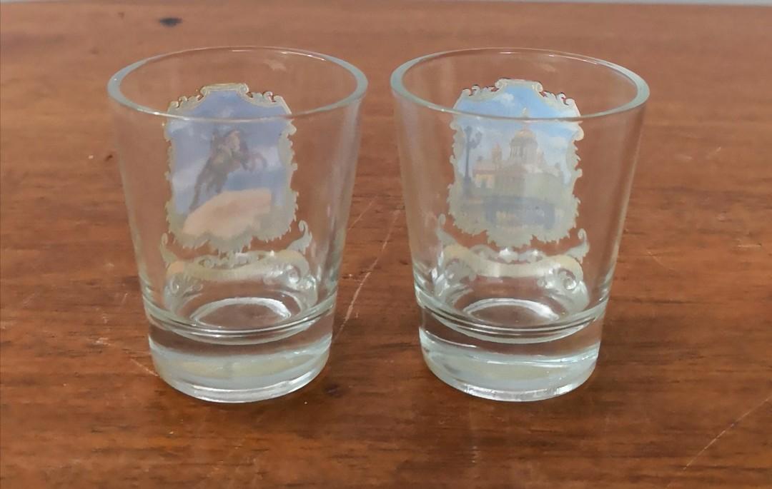 Russian shot glass 2, Antiques, Vintage Collectibles on Carousell