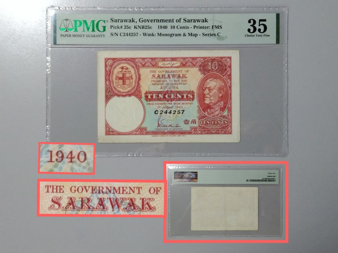 World Banknote Grading SARAWAK《Government of Sarawak》1