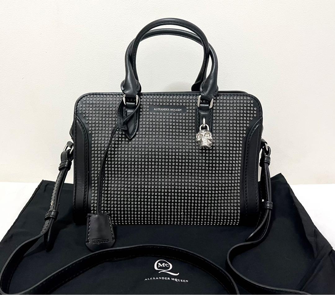 Alexander McQueen Womens Box Bag Black / Silver 16 – Luxe Collective