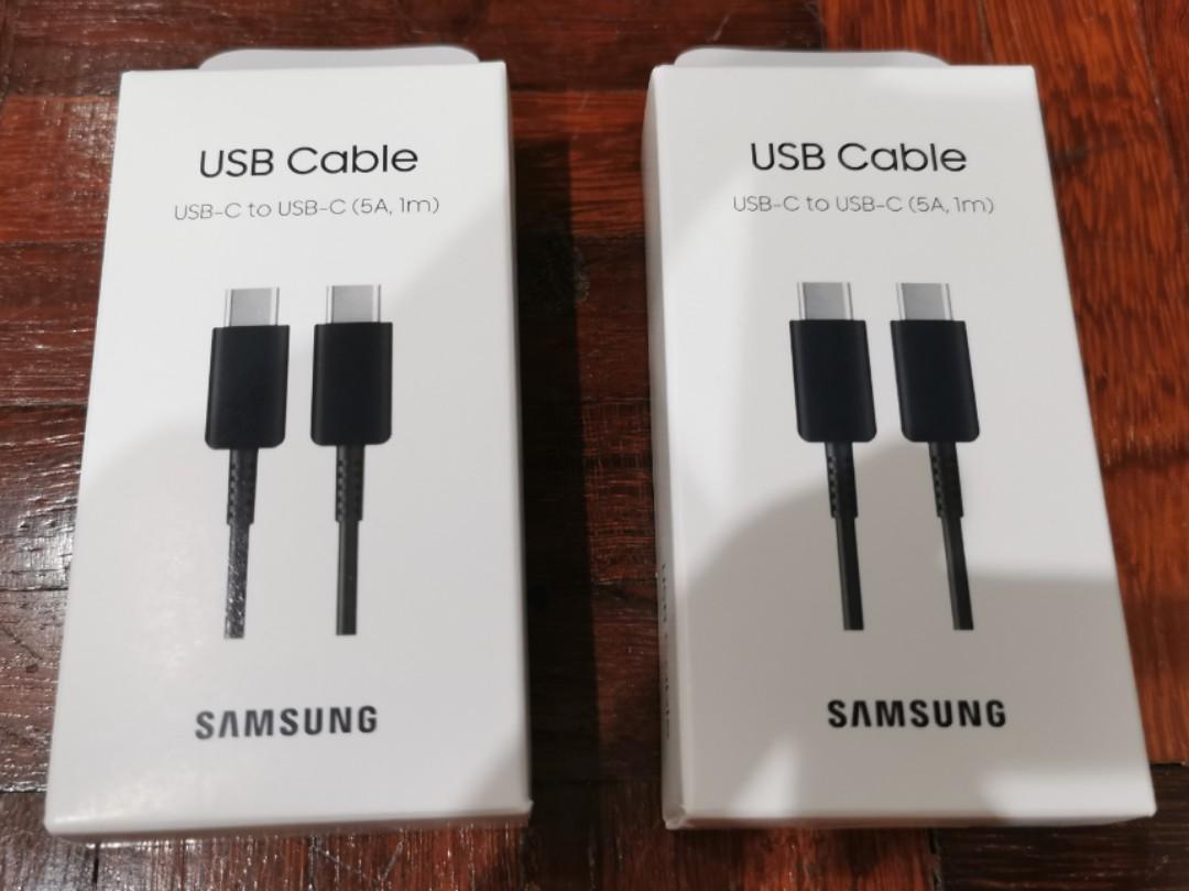 genuine Samsung usb cable usb c to usb c 5A 1 m new box