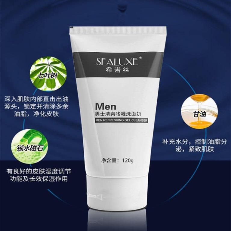 SEALUXE Men Refreshing Gel Cleaner 120gm, Beauty & Personal Care, Face ...