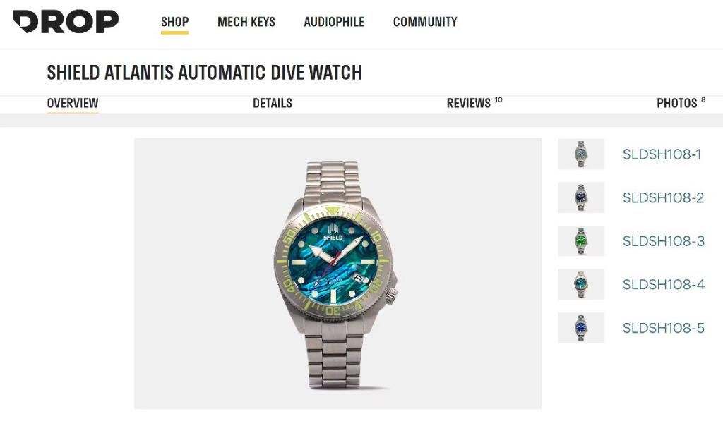 Shield atlantis automatic dive watch on sale